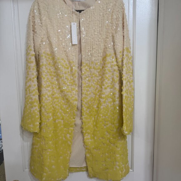 New with tags $468 Trina Turk Nori Sequin Ombre Jacket sz S - Picture 6 of 7